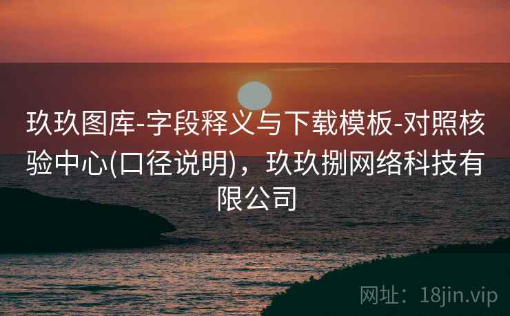 玖玖图库-字段释义与下载模板-对照核验中心(口径说明)，玖玖捌网络科技有限公司